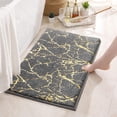 thumbnail image 1 of KeirineCC Marble Bathroom Rug, Gray and Gold Decor Bathroom Rugs, Non Slip Bath Mat, Super Absorbent Microfiber Plush Bathmat Machine Washable Floor Carpet for Tub, Shower, Bedroom (24x16 inch), 1 of 9