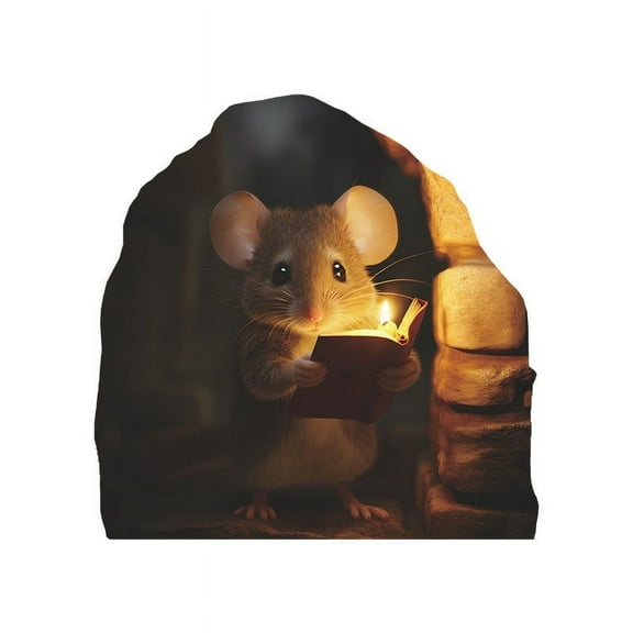 KeirineCC Mouse Hole 3D Wall Stickers-Mouse Reading Book,Mouse Hole Decal, Mouse Wall Decal,Handmade Wall Clings,Mouse Wall Stickers & Murals,Wall Decor For Home, Kids Room,Gift Idea 4.1x3.5inch(A)