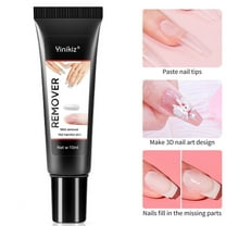 KeirineCC Newly Upgraded Quick Drying 10g Semi Solid Nail Glue with 10ml Remover for Press On Nails Tips No Need for UV Lamp Long Lasting Fake Acrylic Nails Kit Glue Gel