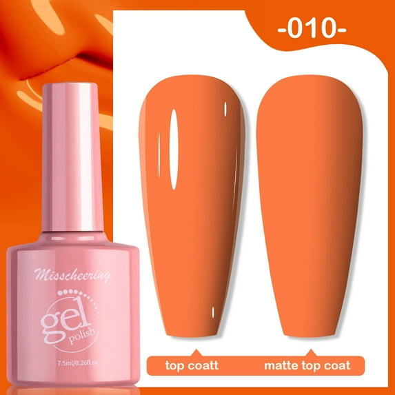 KeirineCC Orange Gel Nail Polish -12 Colors Of Macaron Gel Polish, Base Coat Glossy Nail Polish, Gel Polish, Spring Summer Gel Polish Nail, Art Manicure Salon DIY Home Solid Gel, Gifts for Women