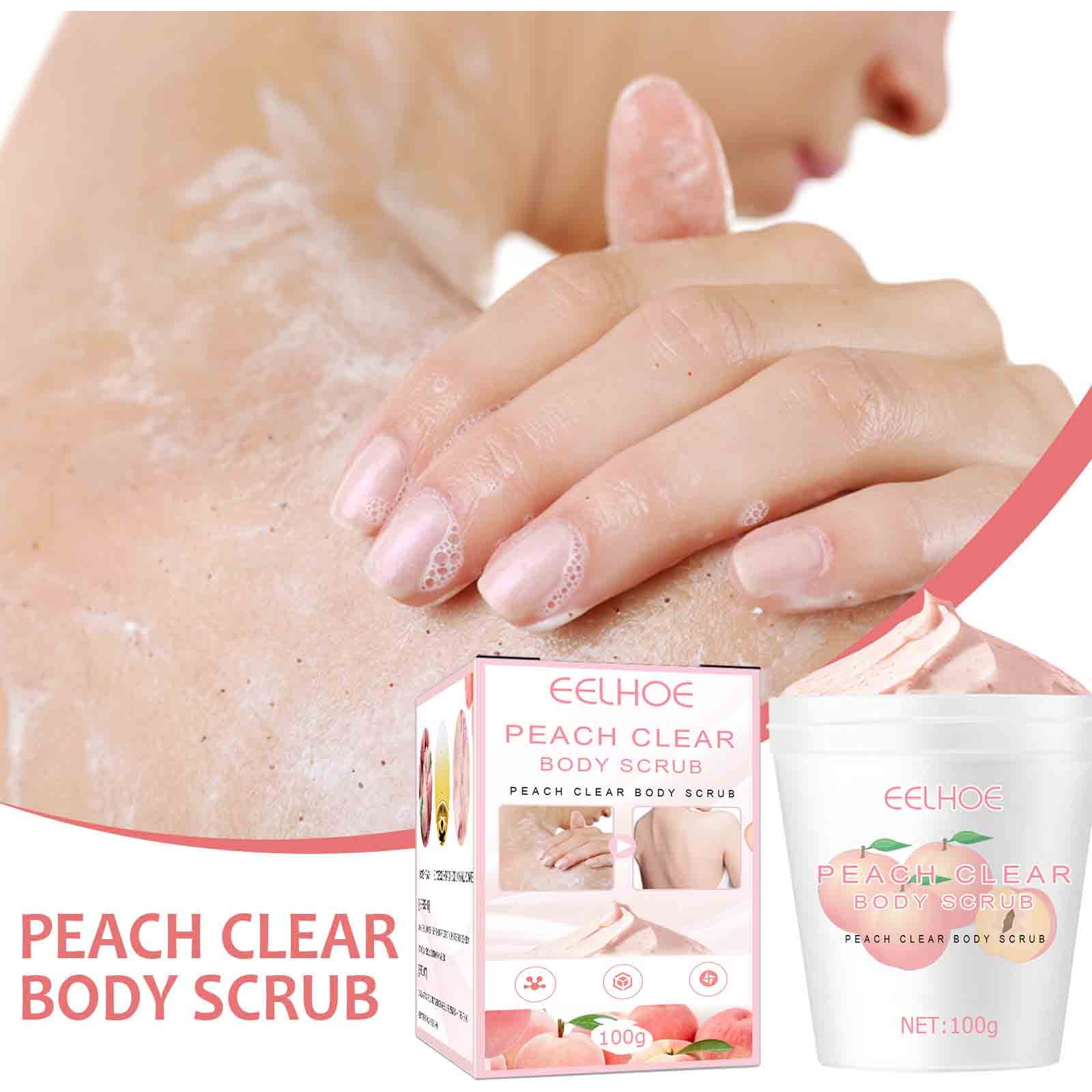 KeirineCC Peach Body Scrub, Smooth Body Scrub, Silky-Soft
