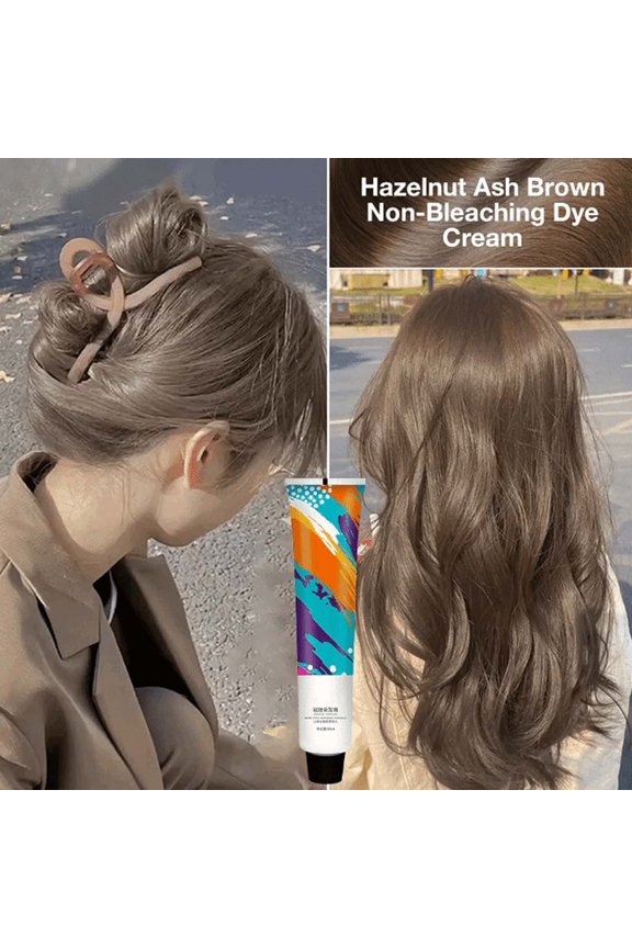 Permanent Hair Dye, Light Ash Brown, Ammonia and Paraben Free, up to Gray Hair Coverage, Long Lasting, Vegan, Cruelty Free