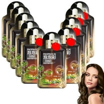 KeirineCC Plant Based Hair Dye Shampoo, Plant Extract Non-damage Hair Dye Cream, Hair Dye Korean, Plant Based Hair Dye, Plant Bubble Hair Dye Shampoo 30ml 10packs/Box - All Hair Types(Dark Brown)