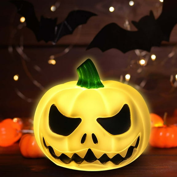 KeirineCC Pumpkin Night Light, Cute LED Lamp, Silicone Dimmable Nursery Nightlight for Kids, Silicone Rechargeable Bedside Touch Lamp, Funny Office Desk and Halloween Decor for Woman and Kids