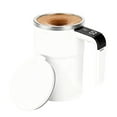 thumbnail image 1 of KeirineCC Self-stirring Coffee Mug Magnetic Stirring Cup Drink Stirrer Rechargeable Automatic Mixing Cup w/LCD Thermometer with Temp Display for Coffee Tea Hot Chocolate (White, 13 oz), 1 of 9
