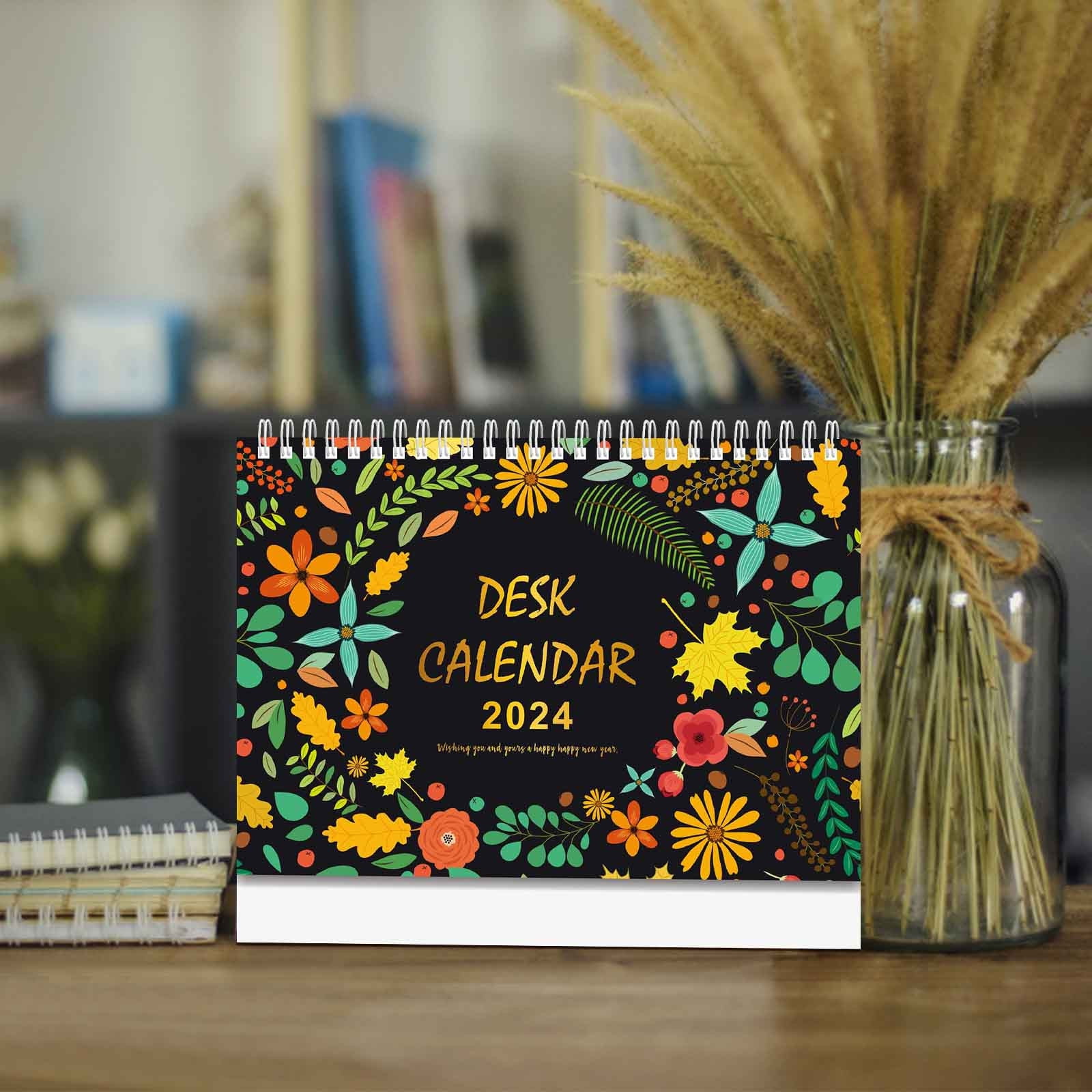 KeirineCC Small Desk Calendar 20242025, 9x9 Standing Desk Calendar