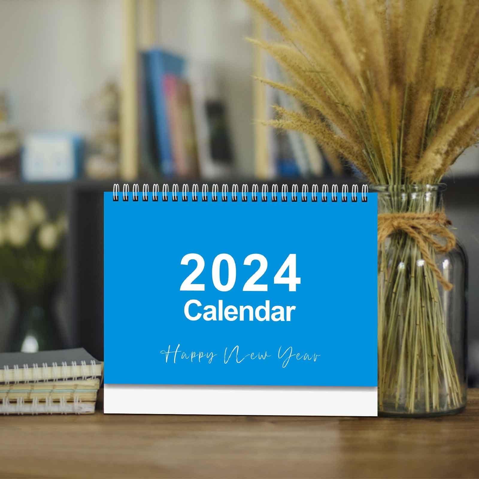 KeirineCC Small Desk Calendar 20242025, 9x9 Standing Desk Calendar