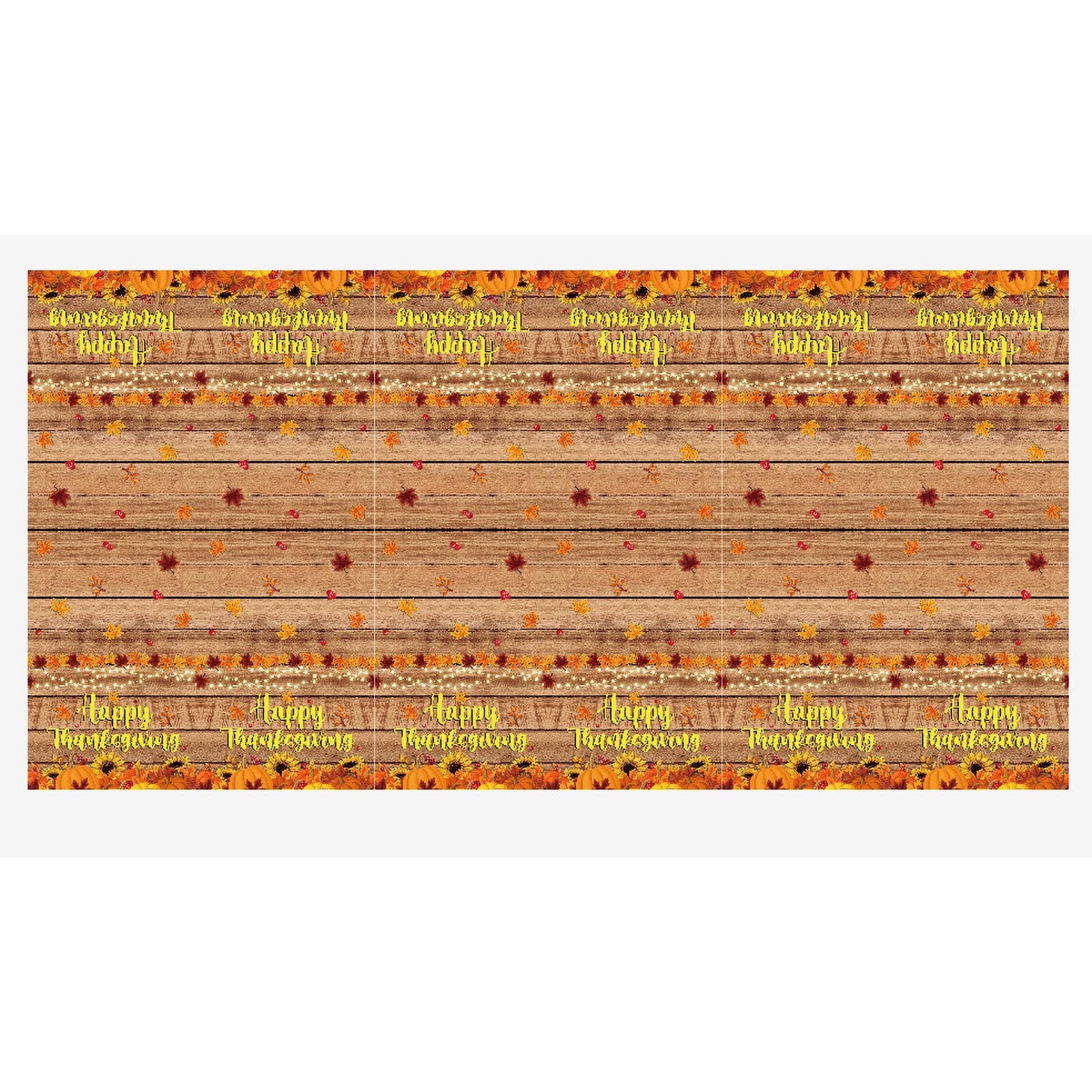 KeirineCC Thanksgiving Tablecloth Plastic 53.9x107.8 Inch, Disposable