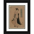 thumbnail image 1 of Keisai Eisen 18x24 Black Ornate Framed Double Matted Museum Art Print Titled: Chochi O Motsu Onna (1818), 1 of 5