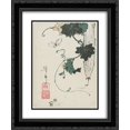 thumbnail image 1 of Keisai Eisen 2x Matted 20x24 Black Ornate Framed Art Print 'Butterfly and Gourd', 1 of 2