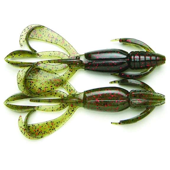 Keitech CF36208 Crazy Flapper Watermelon Red Flake, 3.6" Twin