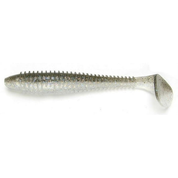 Keitech FS43439 Fat Swing Impact Swimbait, 4.3", 6pk, Rainbow Shad