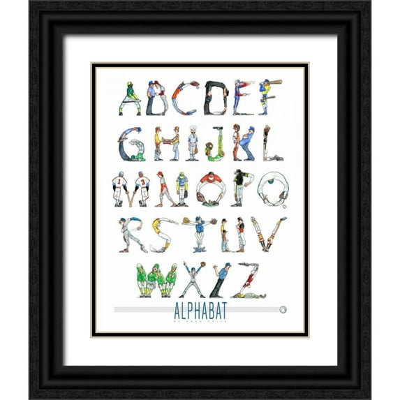 Keith, Doug 26x32 Black Ornate Wood Framed with Double Matting Museum Art Print Titled - Alphabat