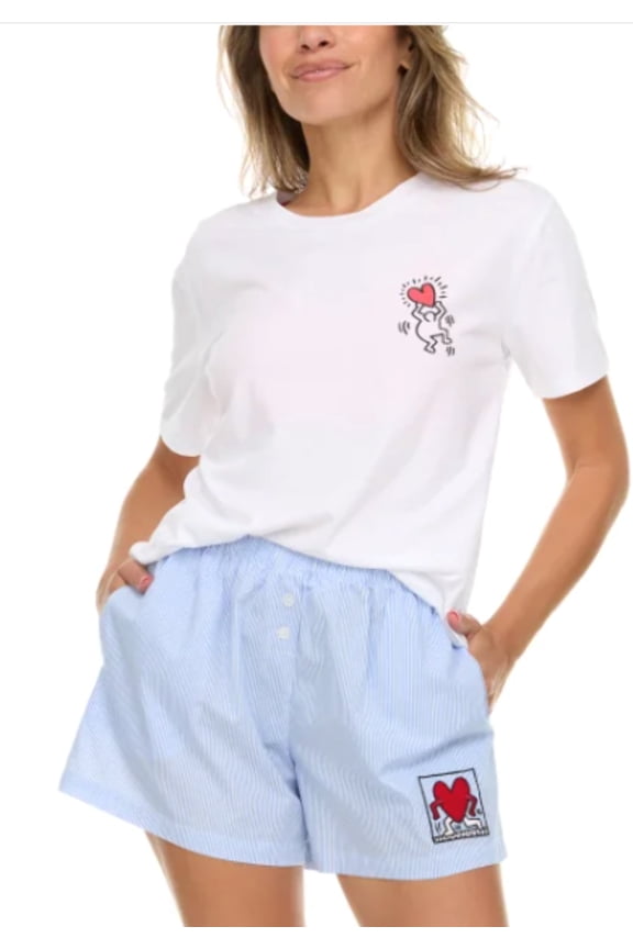 Keith Haring Ladies' Tee and Boxer Set-Small