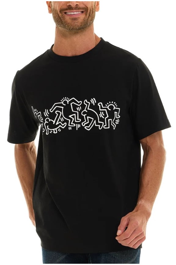 Men's Cotton Short Sleeve Graphic Tee Shirt (US, Alpha, XX-Large, Regular, Black)