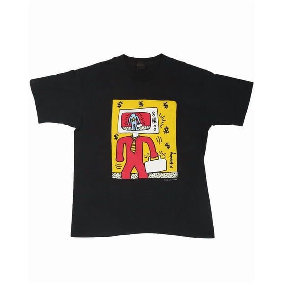 Keith Haring 'Television Head Businessman' T-Shirt QT3844