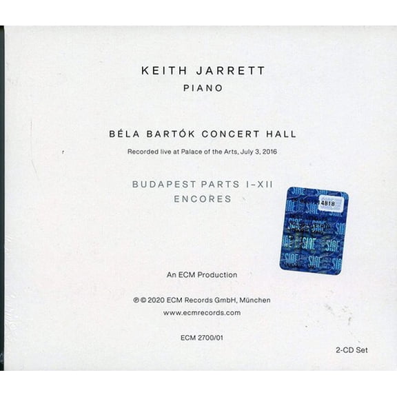 Keith Jarrett - Budapest Concert - Music & Performance - CD