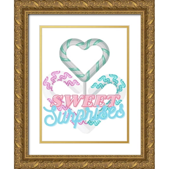 Keith, Jesse 12x14 Gold Ornate Wood Framed with Double Matting Museum Art Print Titled - Sweet Surprises