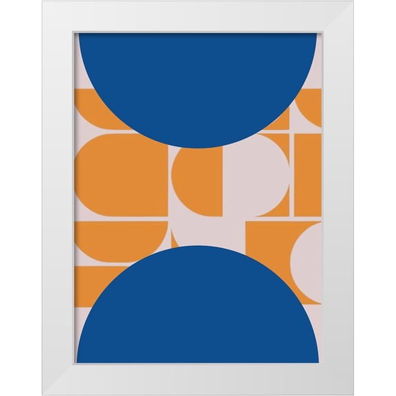 Keith, Jesse 15x18 White Modern Wood Framed Museum Art Print Titled - Navy Circles