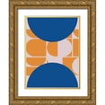 thumbnail image 1 of Keith, Jesse 25x32 Gold Ornate Wood Framed with Double Matting Museum Art Print Titled - Navy Circles, 1 of 4