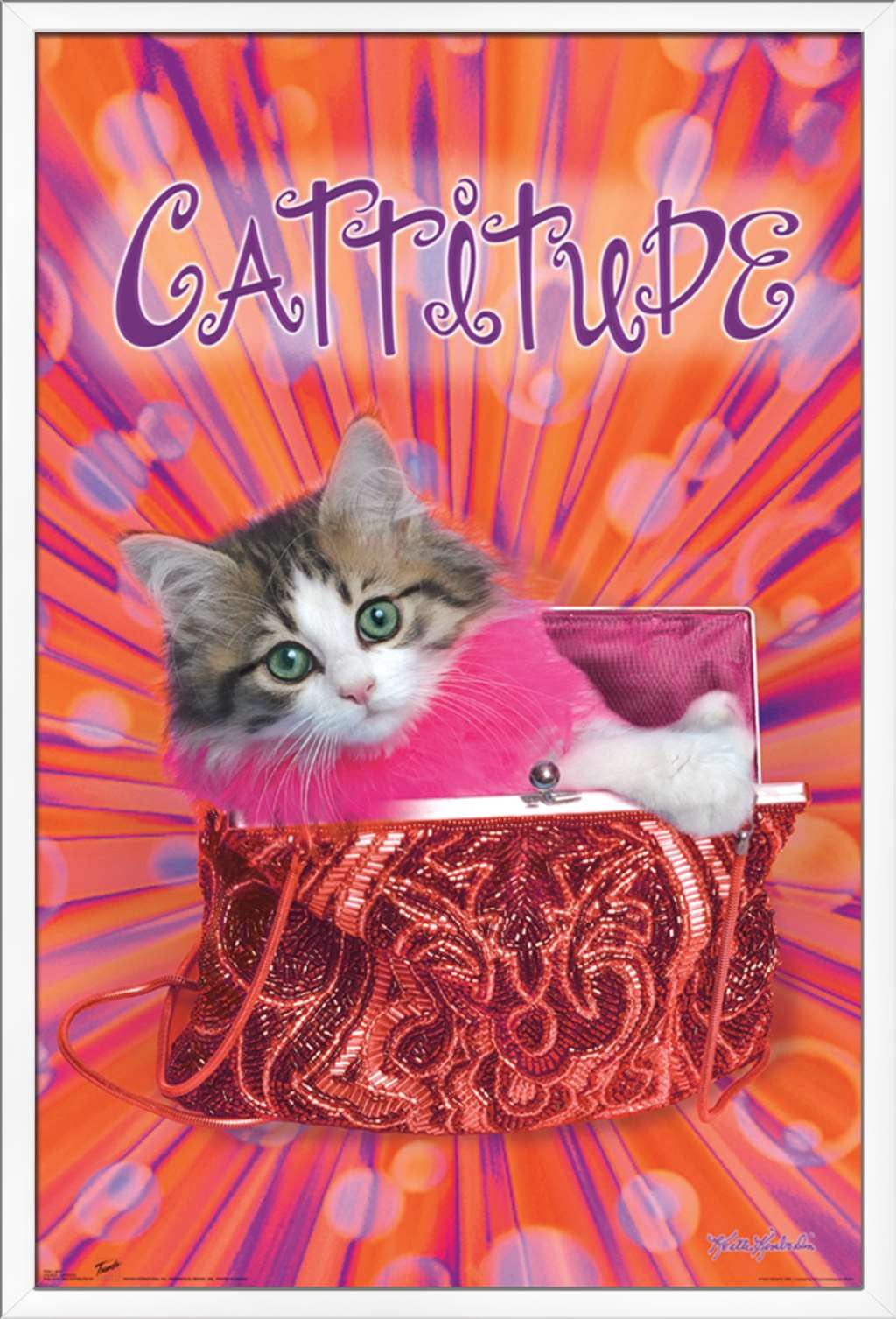 Keith Kimberlin - Cattitude Wall Poster, 22.375" x 34", Framed
