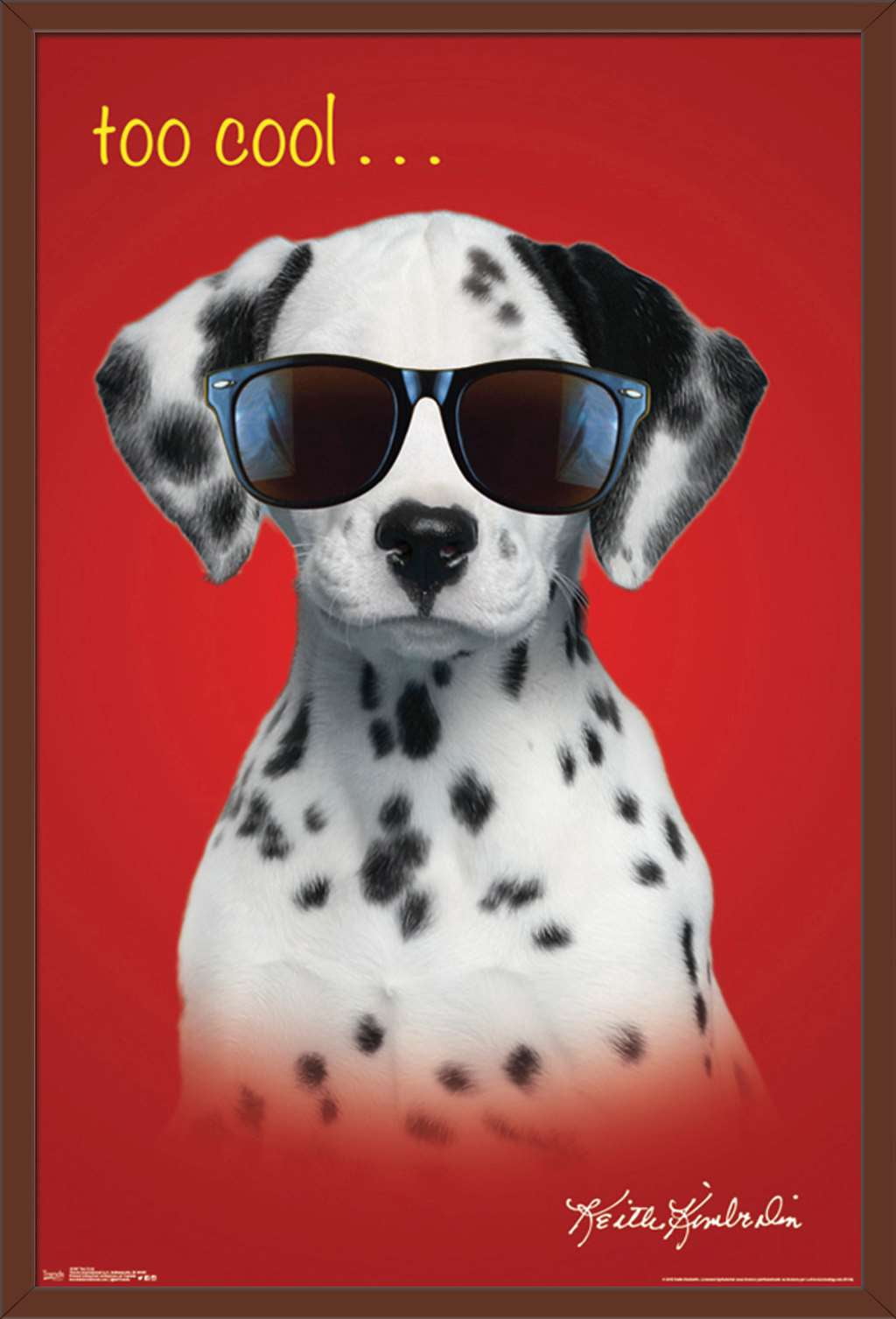 Keith Kimberlin - Dalmatian Puppy - Too Cool Wall Poster, 22.375" x 34", Framed