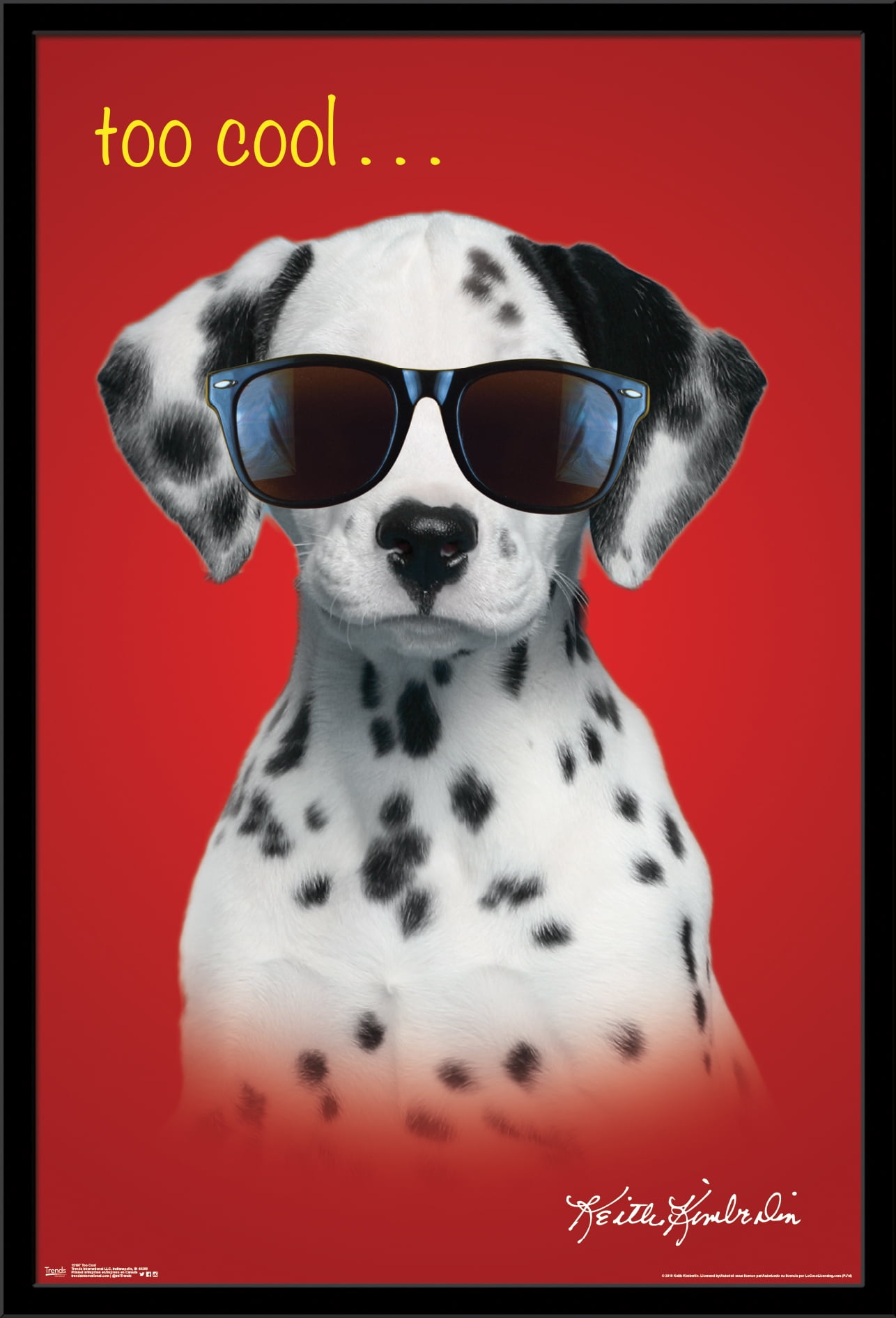 Keith Kimberlin - Dalmatian Puppy - Too Cool Wall Poster, 22.375" x 34", Framed
