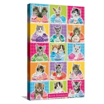 Keith Kimberlin - Kitten - Cupcake Canvas Wall Poster, 14.725" x 22.375"