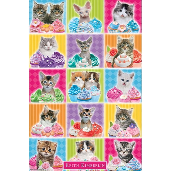 Keith Kimberlin - Kitten - Cupcake Wall Poster, 14.725" x 22.375"