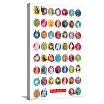 Keith Kimberlin - Kitten Grid Canvas Wall Poster, 14.725" x 22.375"