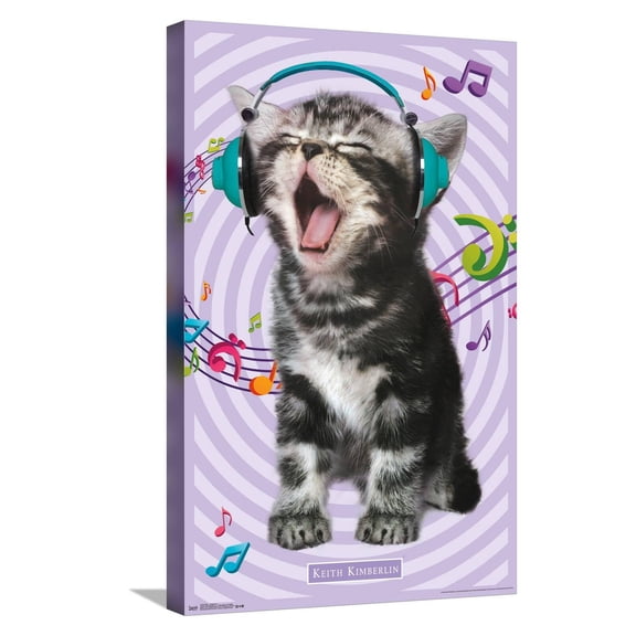 Keith Kimberlin - Kitten - Singing Canvas Wall Poster, 14.725" x 22.375"