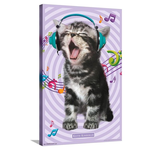 Keith Kimberlin - Kitten - Singing Canvas Wall Poster, 22.375" x 34"