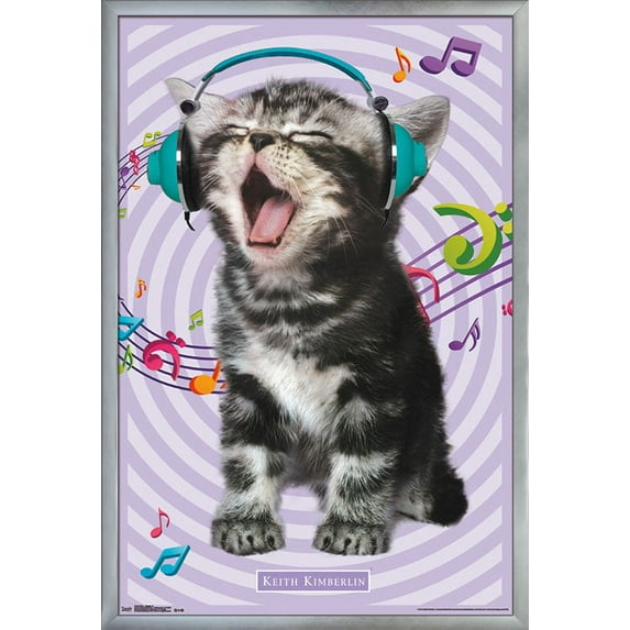 Keith Kimberlin - Kitten - Singing Wall Poster, 22.375" x 34", Framed