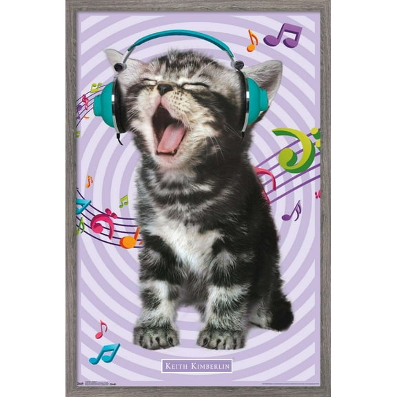 Keith Kimberlin - Kitten - Singing Wall Poster, 22.375" x 34", Framed