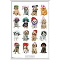 thumbnail image 1 of Keith Kimberlin - Puppies With Hats Wall Poster, 22.375" x 34", Framed, 1 of 2