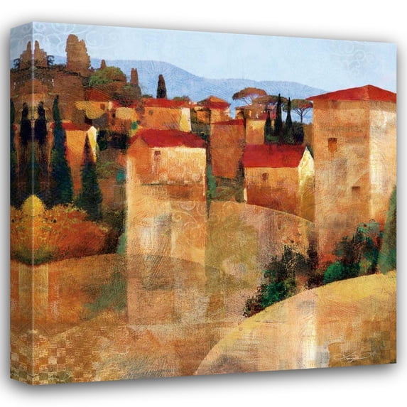 Keith Mallett 26x26 Gallery Wrapped Canvas Wall Art Titled - Tuscan Hillside