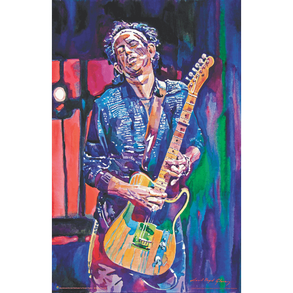 Keith Richards by: David Lloyd Glover Mini Poster- 11" x 17"
