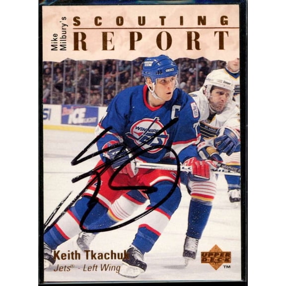 Keith Tkachuk Card 1995-96 Upper Deck #243 Signed COA JSA