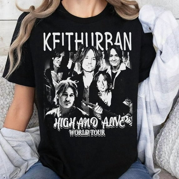 Keith Urban High And Alive Tour 2025 Shirt,Keith Urban 2025 Concert, Keith Urban, Men's And Women's Graphic Tee 100% Cotton by TBun, Full Sizes S-5XL
