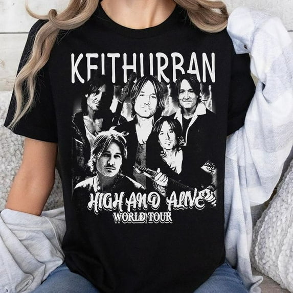 Keith Urban High And Alive Tour 2025 Shirt,Keith Urban 2025 Concert, Keith Urban, Men's And Women's Graphic Tee 100% Cotton by TBun, Full Sizes S-5XL