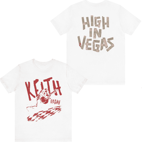 Keith Urban Merch HIGH In Vegas T-shirt Printed Shirt Men Women Tee Short Sleeve Crewneck
