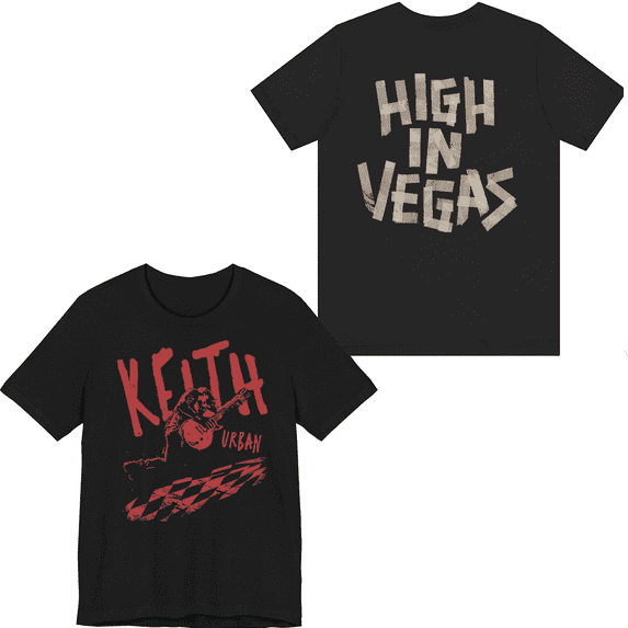 Keith Urban Merch HIGH In Vegas T-shirt Printed Shirt Men Women Tee Short Sleeve Crewneck