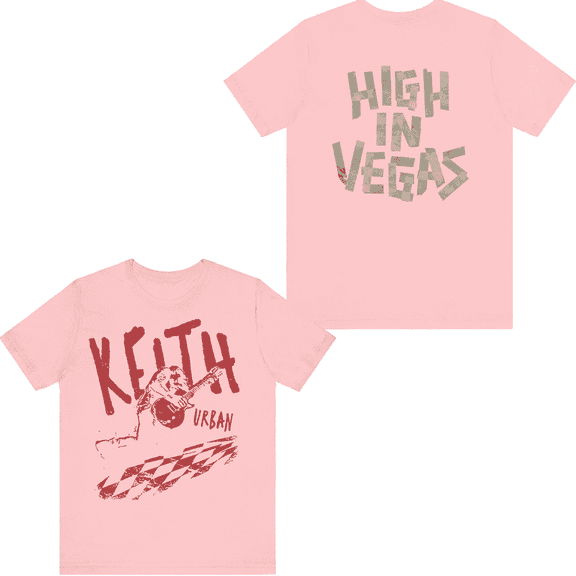 Keith Urban Merch HIGH In Vegas T-shirt Printed Shirt Men Women Tee Short Sleeve Crewneck