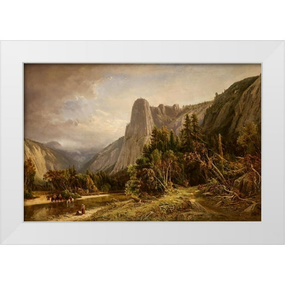 Keith, William 24x17 White Modern Wood Framed Museum Art Print Titled - Sentinel Rock, Yosemite