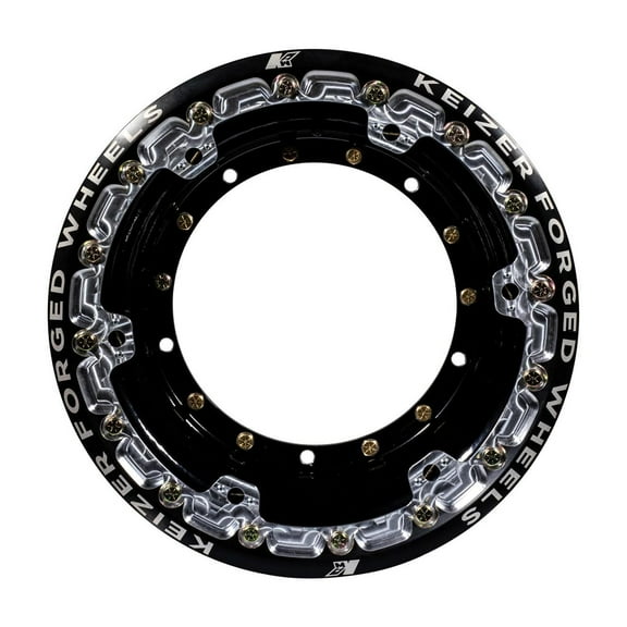 Keizer 1584BCFBLTB 15x8 Direct Mount Beadlock Wheel, 3 Off, Black