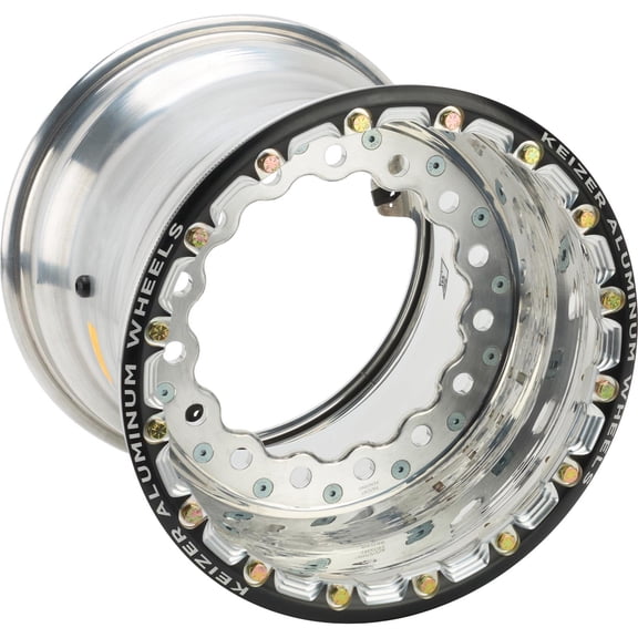 Keizer W15145IFBLPR Polished 15 x 14" Wide Five 5" Offset Wheel