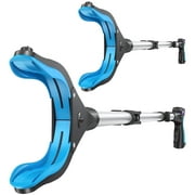 Pro 40-inch Reacher Grabber Pickup Tool 2 Pack, Foldable Grabbers for Seniors Heavy Duty Pick Up Trash Stick with Anti-Slip 360° Rotating Jaw, 4" Wide Extended Weed Gripper Claw with Magnet