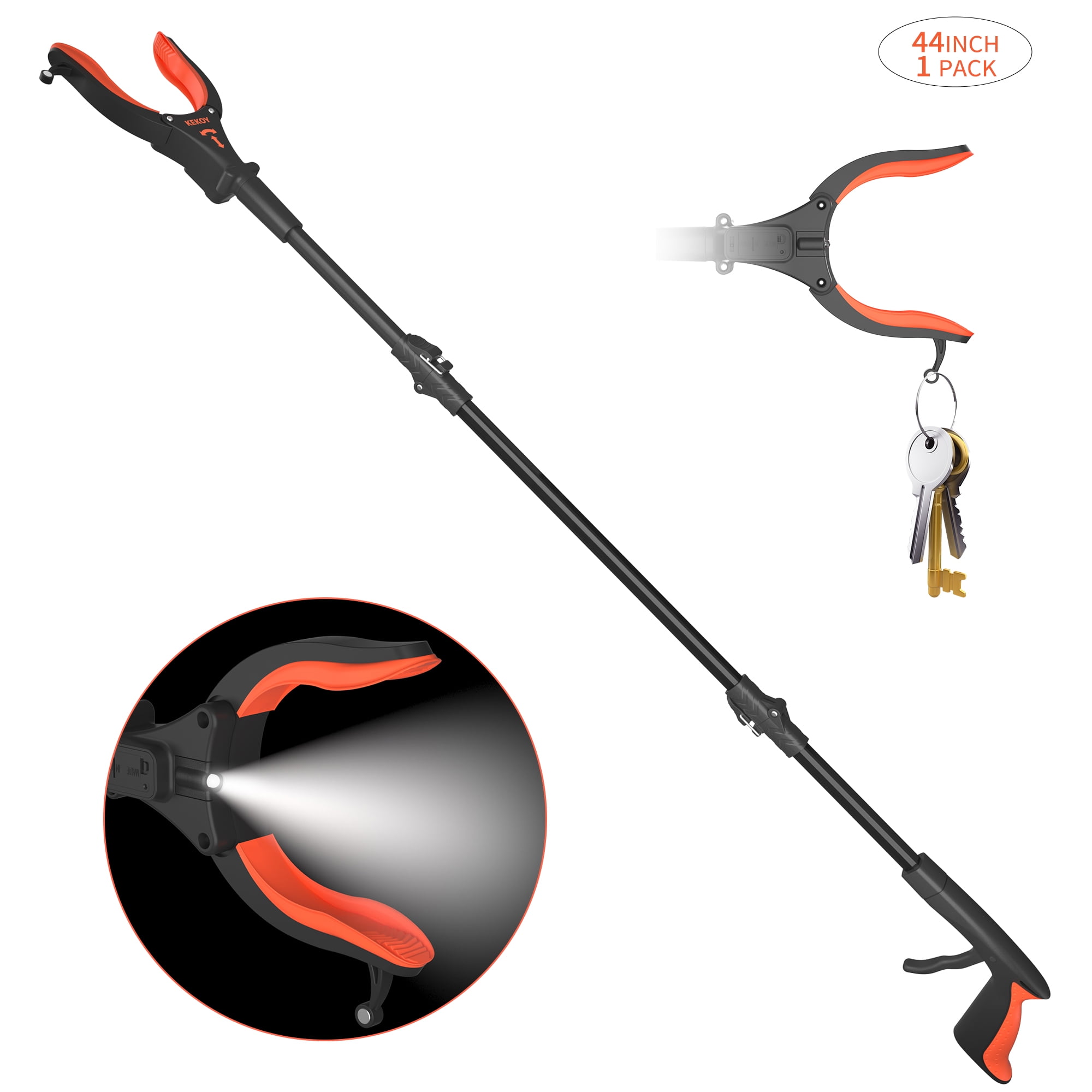 Kekoy 44" Extra Long Grabber Tool, Foldable Grabbers for Elderly Grab