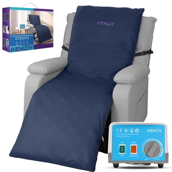 Kekoy Alternating Air Pressure Pad for Recliner Chair, Upgraded Anti-Slip Base, Pressure Relief Cushion & Bedsore Prevention for Elderly, Quiet Pump, Waterproof Cover for Home Hospital