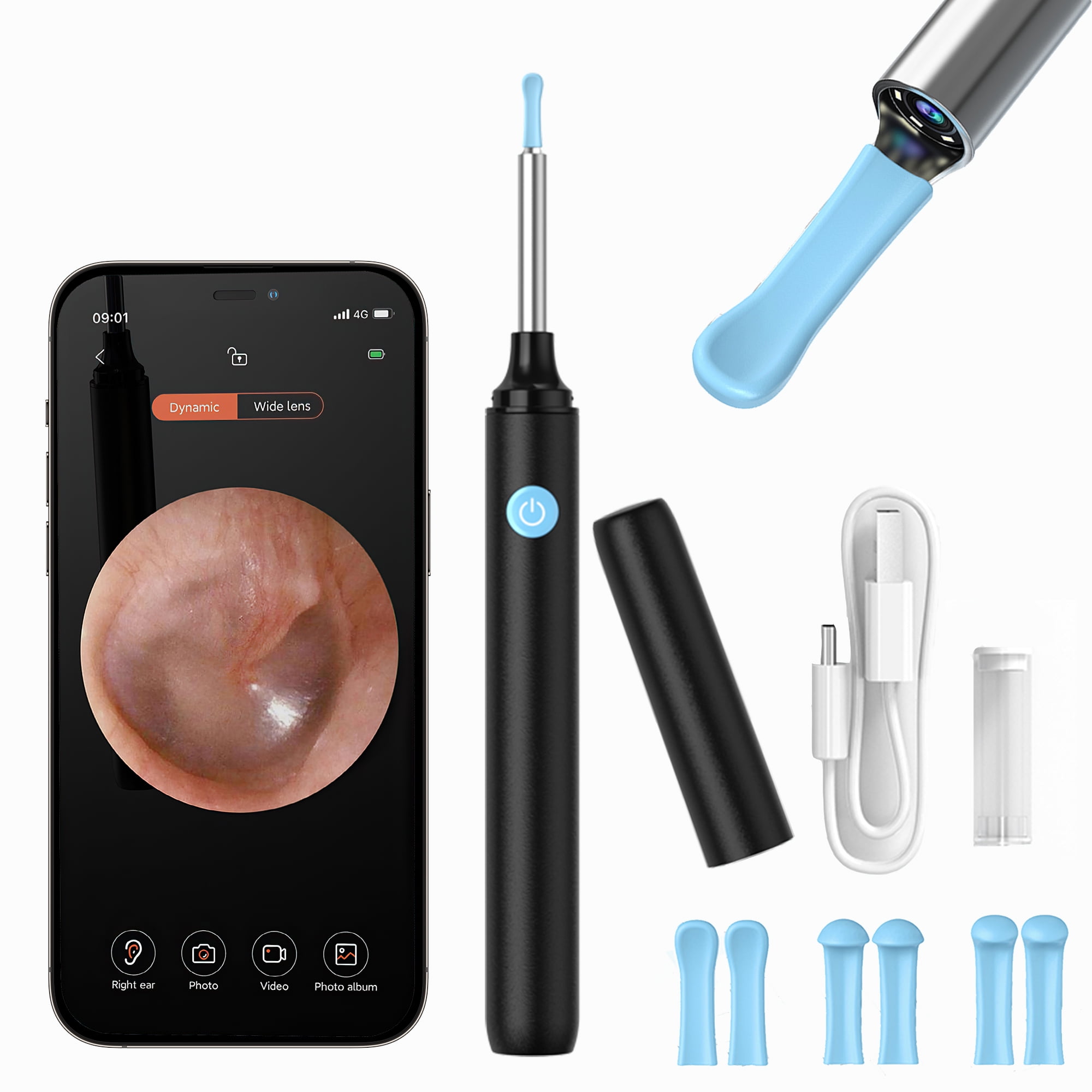 Kekoy Ear Wax Removal Kit, Ear Cleaner with Camera, 5 Megapixels 1080P ...
